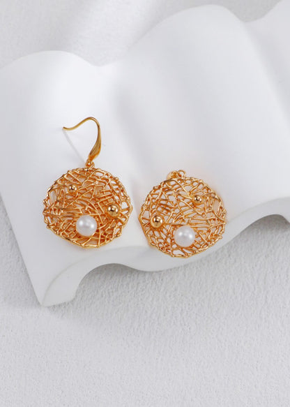 Natural Pearl Earring – Filigree | S925 Sterling Silver