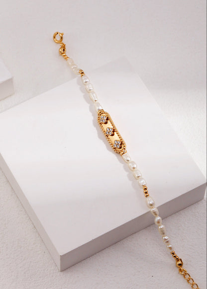 Natural Pearl Silver Bracelet