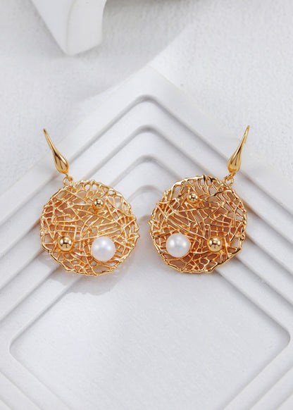 Natural Pearl Earring – Filigree | S925 Sterling Silver