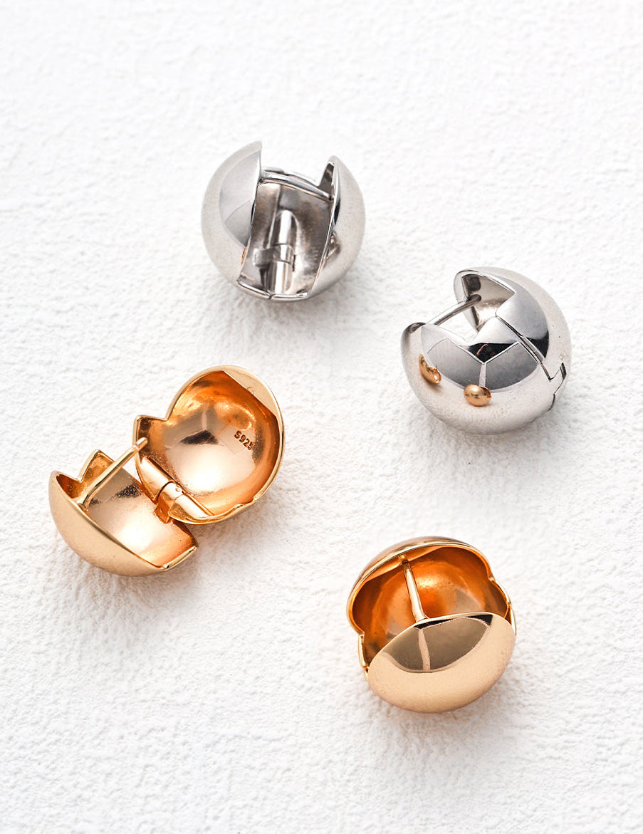 Chubby Silver Dome Studs