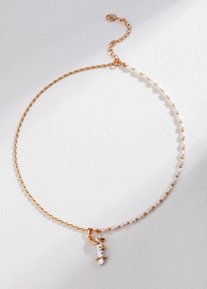 Natural Pearl Necklace – Teardrop | S925 Sterling Silver