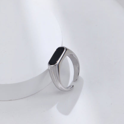 Natural Agate Ring | S925 Sterling Silver