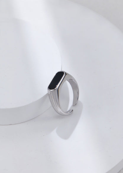 Natural Agate Ring | S925 Sterling Silver