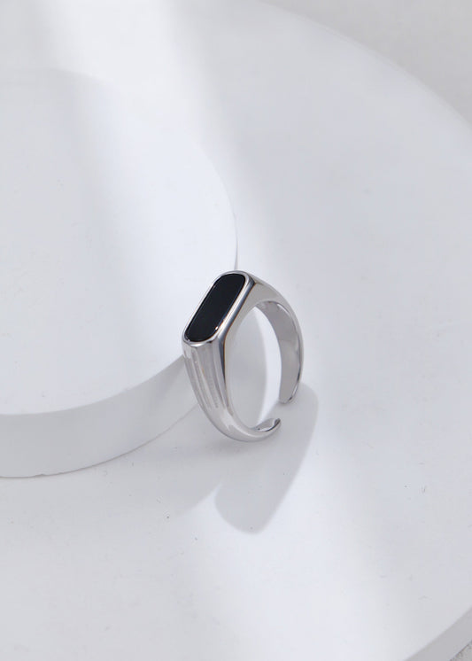 Natural Agate Ring | S925 Sterling Silver