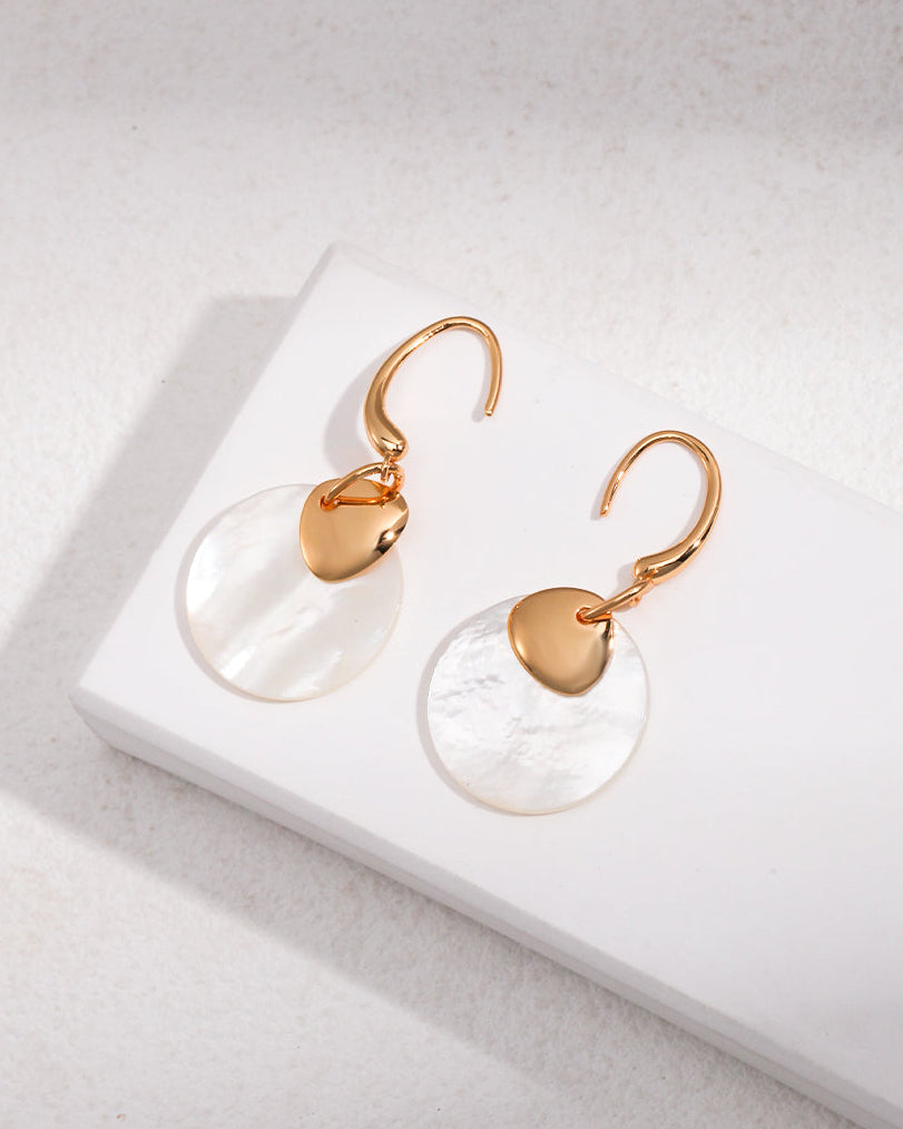 Essence Mother-of-Pearl Disc Earrings
