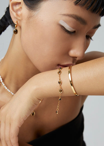 Natural Tiger’s Eye Bracelet | S925 Sterling Silver