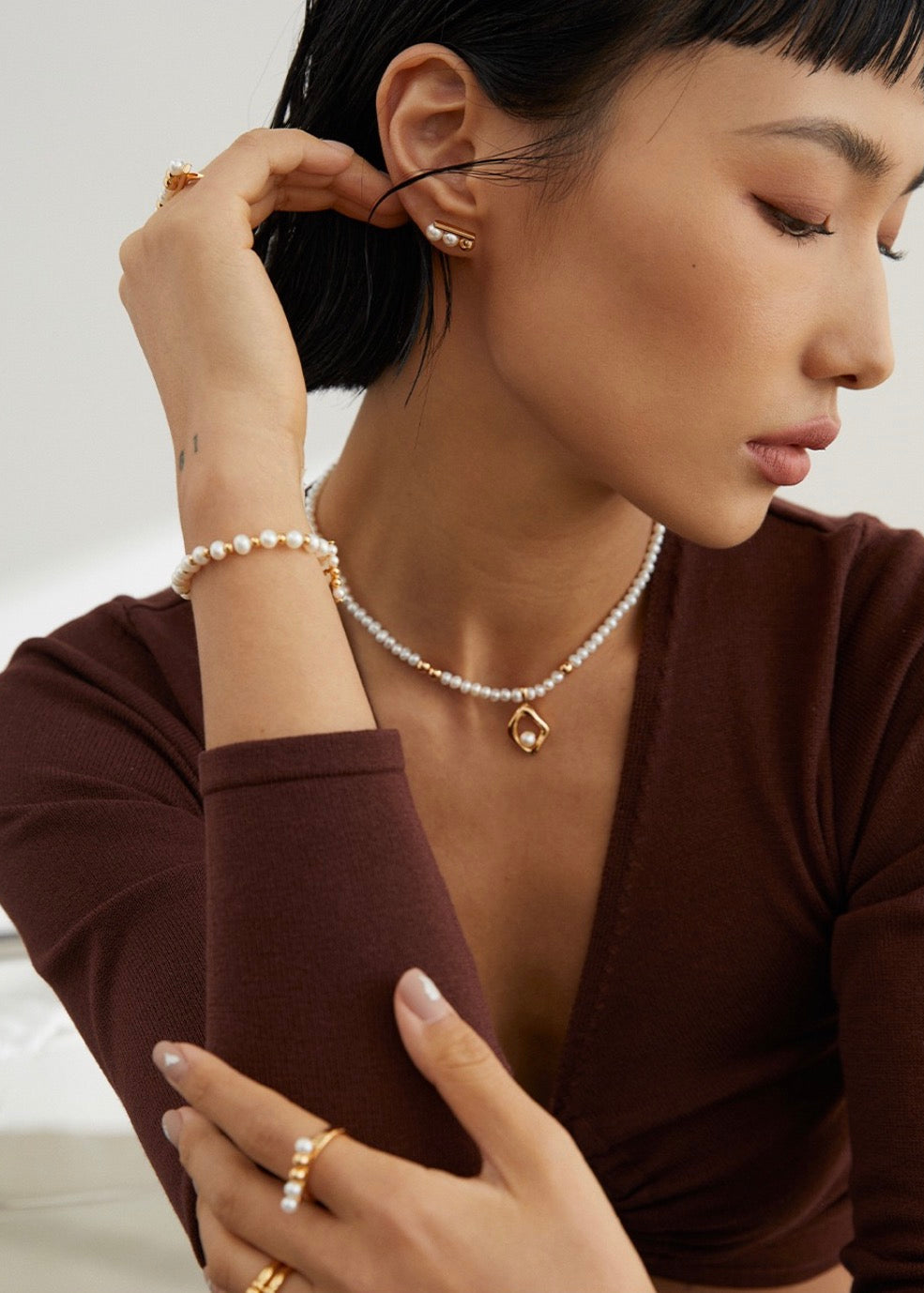 Natural Pearl Necklace – Teardrop | S925 Sterling Silver