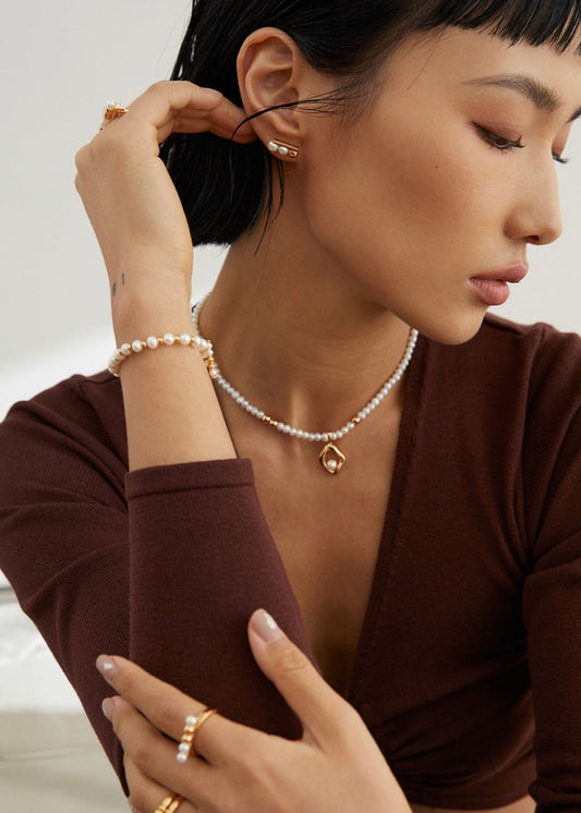 Natural Pearl Necklace – Teardrop | S925 Sterling Silver