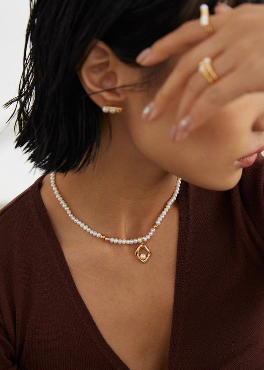 Natural Pearl Necklace – Teardrop | S925 Sterling Silver