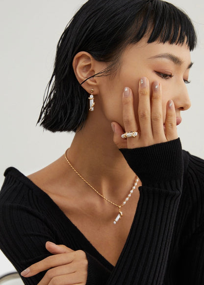 Baroque Pearl Necklace | S925 Sterling silver