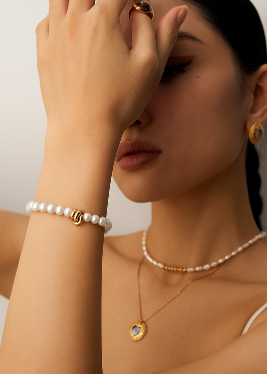 Natural Pearl Bracelet | S925 Sterling Silver