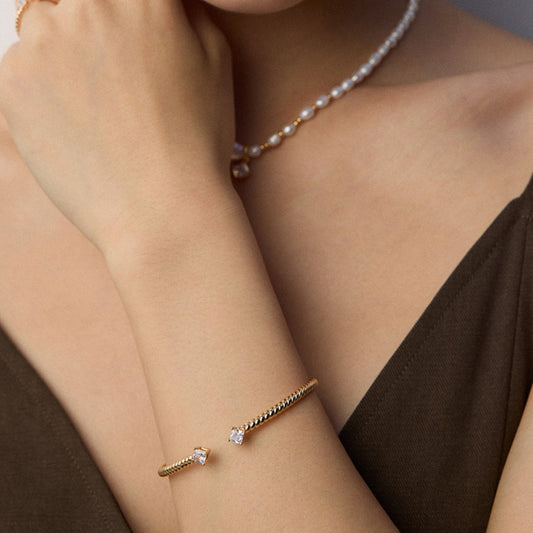 Zircon Adjustable Bracelet | S925 Sterling Silver