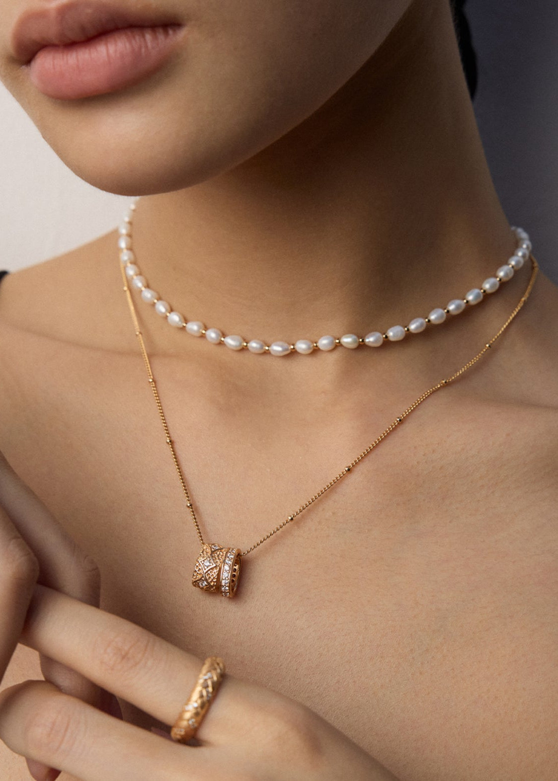 Natural Pearl Choker Necklace | S925 Sterling Silver