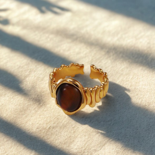 Natural Tiger’s Eye Ring | S925 Sterling Silver