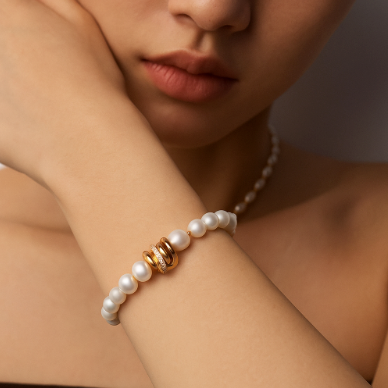 Natural Pearl Bracelet | S925 Sterling Silver