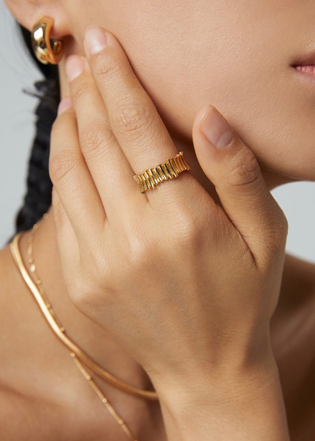 Aurora Wave Adjustable Ring