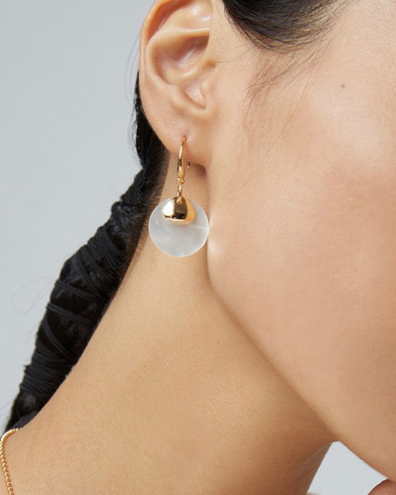 Essence Mother-of-Pearl Disc Earrings