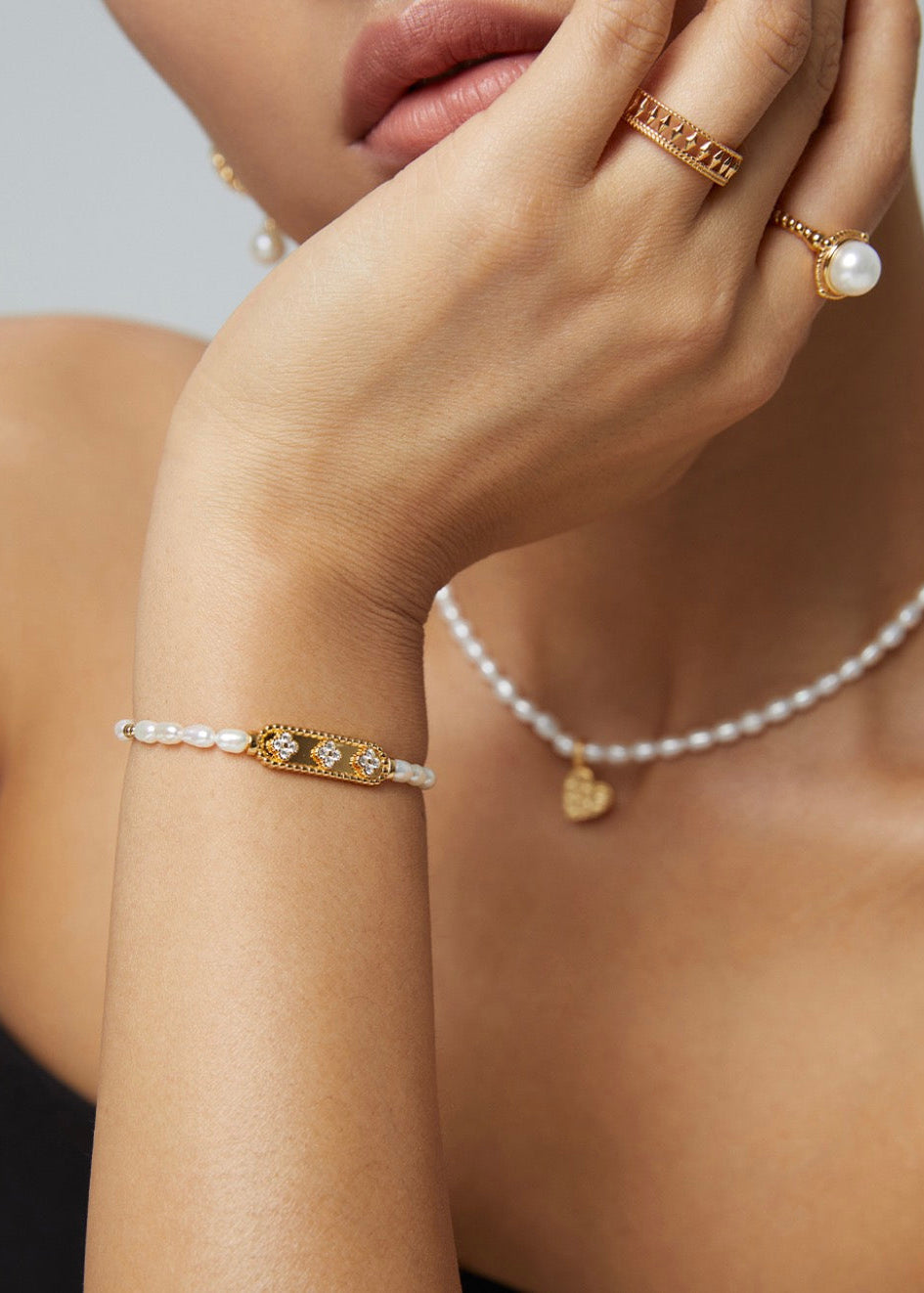 Natural Pearl Silver Bracelet