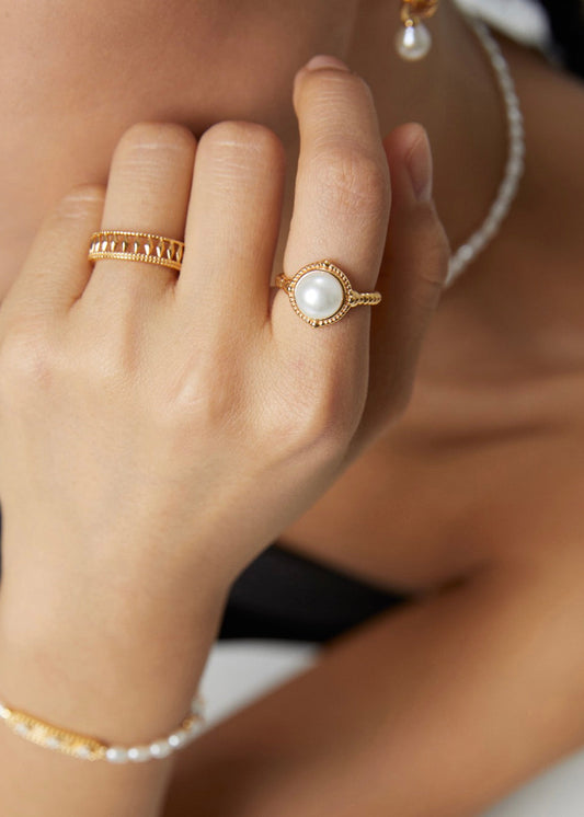Natural Pearl Silver Ring