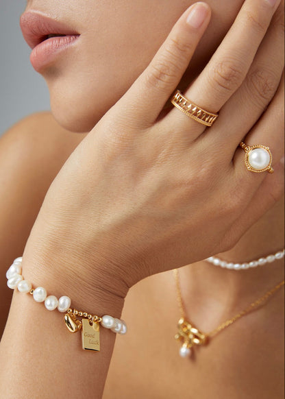 Natural Pearl Silver Ring