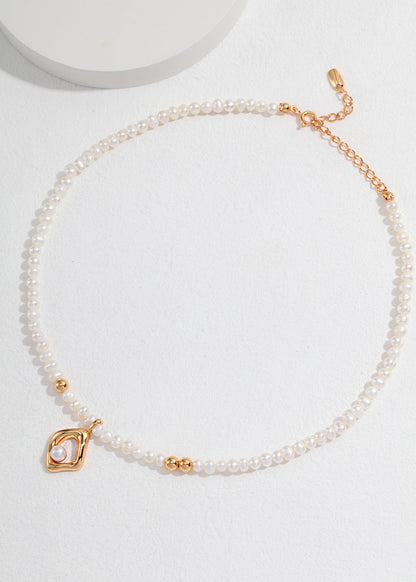 Natural Pearl Necklace – Teardrop | S925 Sterling Silver