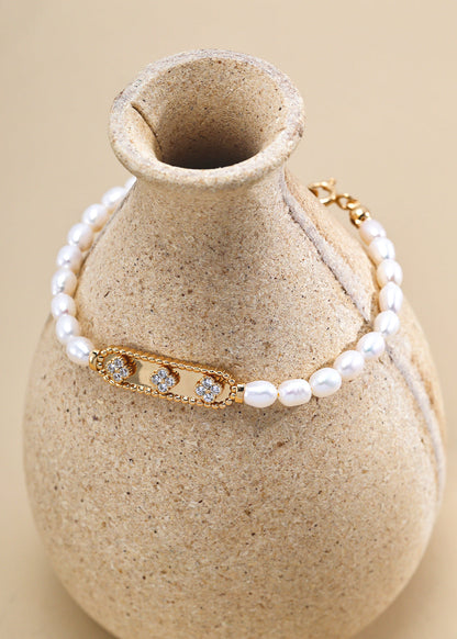 Natural Pearl Silver Bracelet