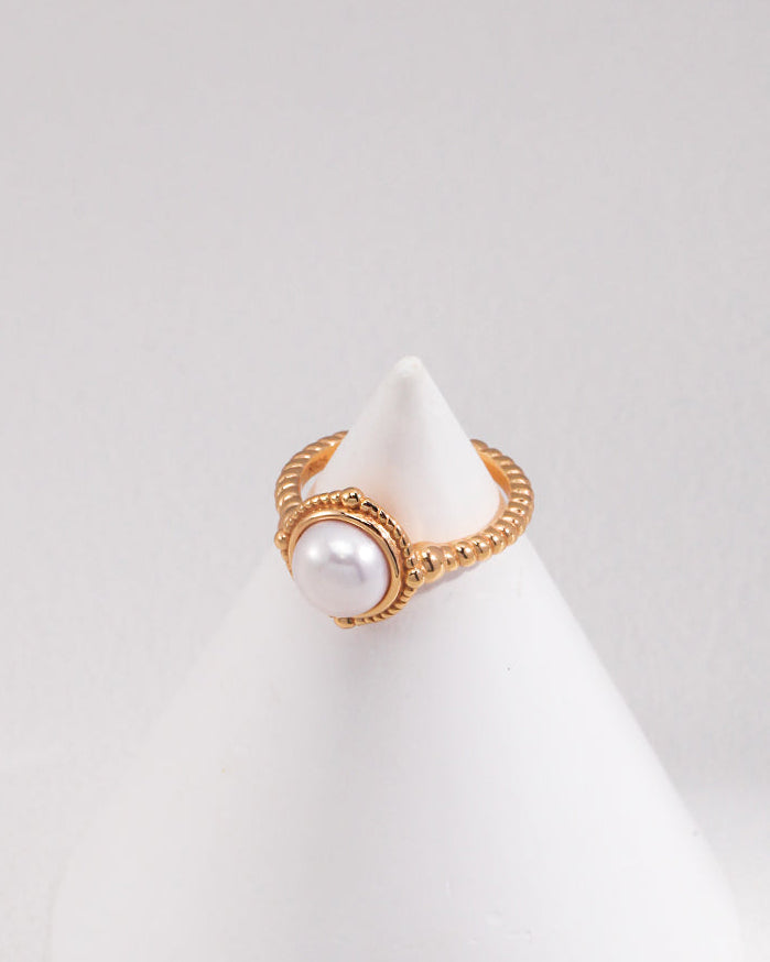 Natural Pearl Silver Ring