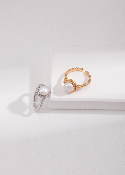 Natural Pearl Silver Ring