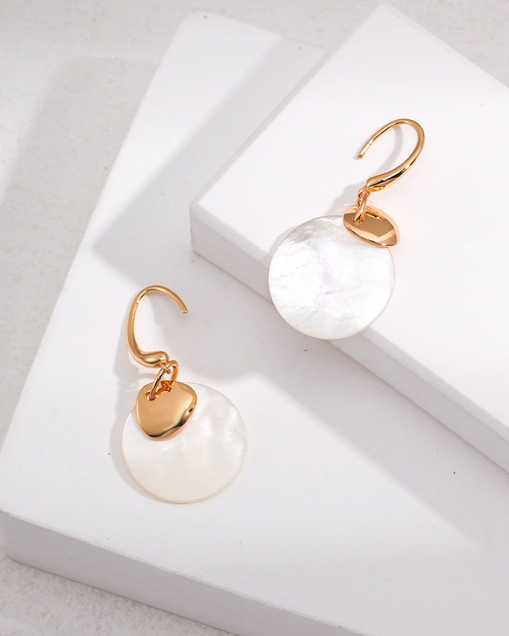Essence Mother-of-Pearl Disc Earrings